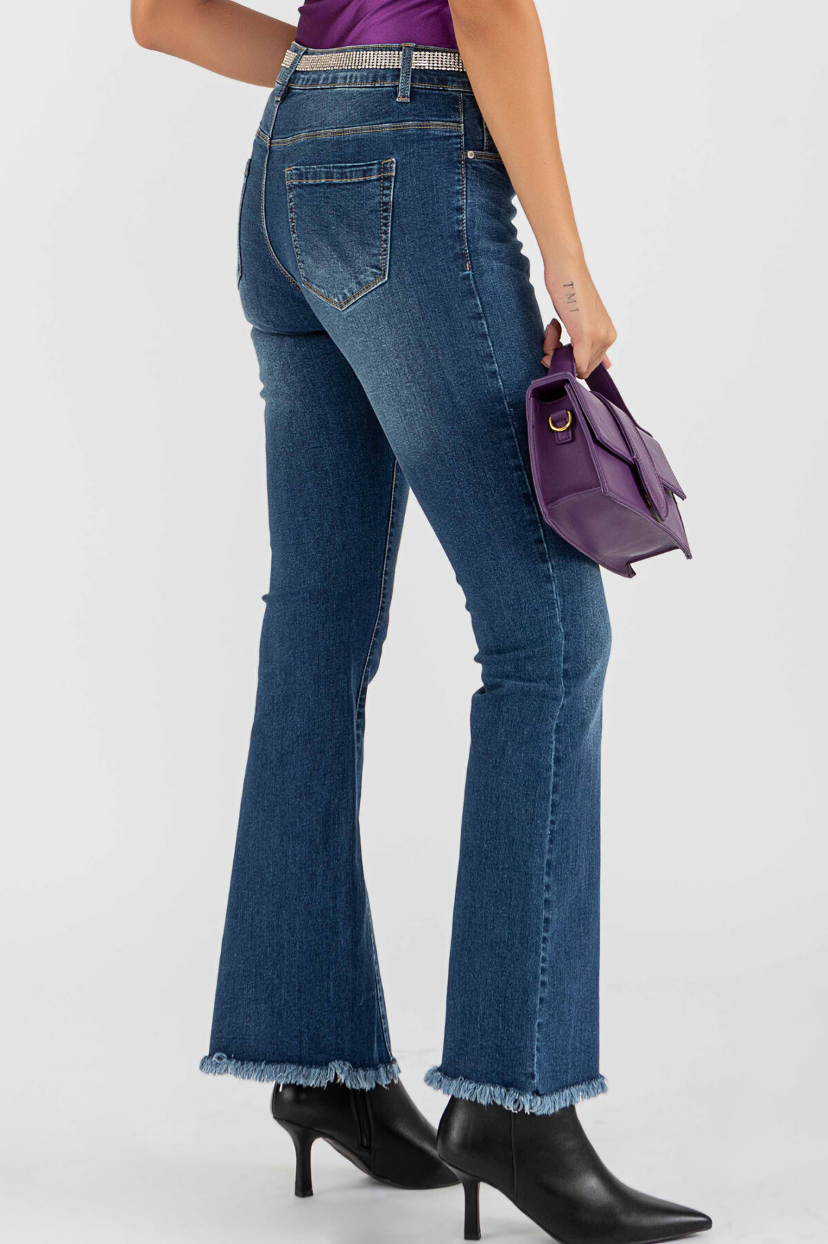 Jeans zampa sfrangiato - immagine 3