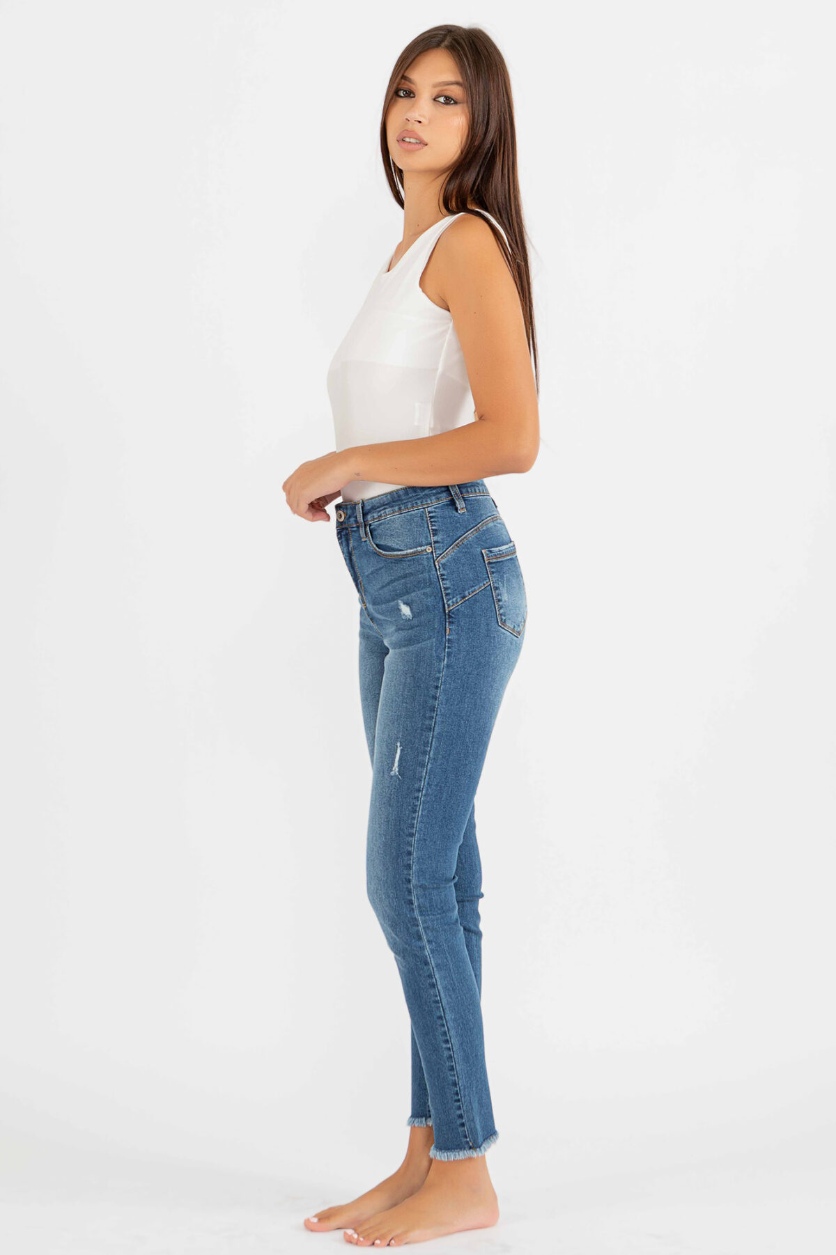 Jeans skinny frangettine - immagine 2